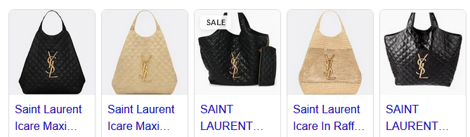YSL Icare Maxi Shopping Bags